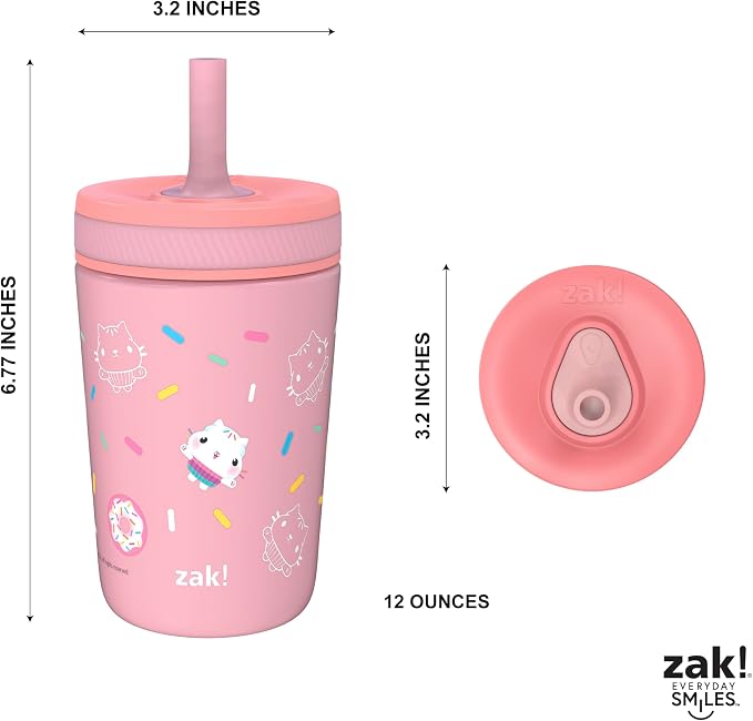 Zak Designs DreamWorks Gabby's Dollhouse Kelso Toddler Cups - Image 8