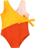 Happy Town Toddler Swimsuit Girl One Piece Bathing Suit Color Block Swimwear by HappyTown