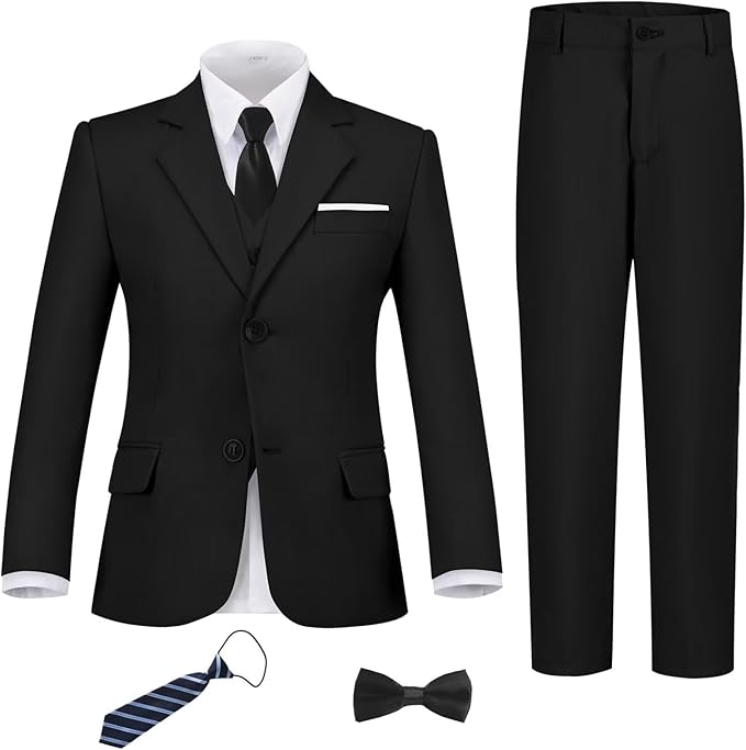 Boys Suit Set Slim Fit Kids Formal Suits Toddler Tuxedo Wedding Prom Classic by FxzpiodiMENSSUITS