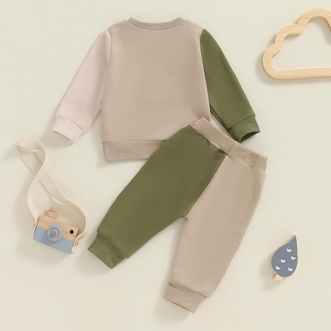 Toddler Baby Boy Fall Winter Outfit Long Sleeve Letter Print Sweatshirts and - Image 3