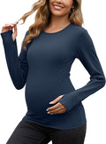 GINKANA Maternity Workout Tops Long Sleeve Pregnancy Yoga Shirts by GINKANA