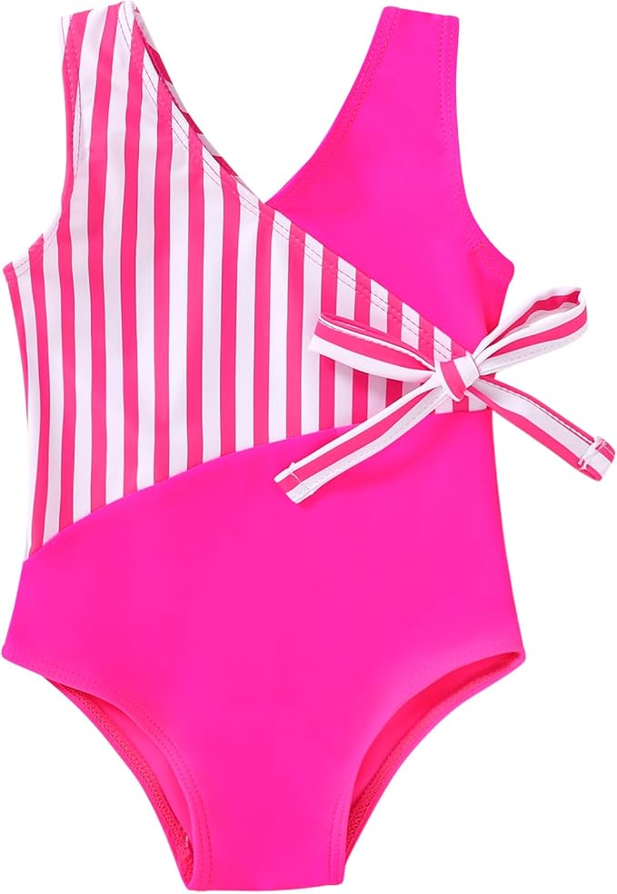 Happy Town Toddler Swimsuit Girl One Piece Bathing Suit Color Block Swimwear by HappyTown