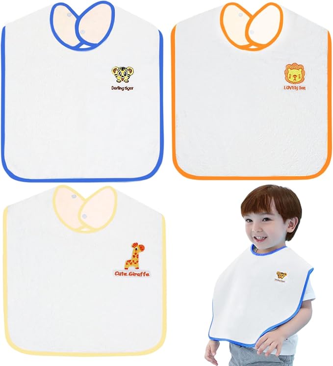 Bibs, Extra large bibs for Toddlers, Towel Bibs, Waterproof and super absorbent. by Hwieccogts