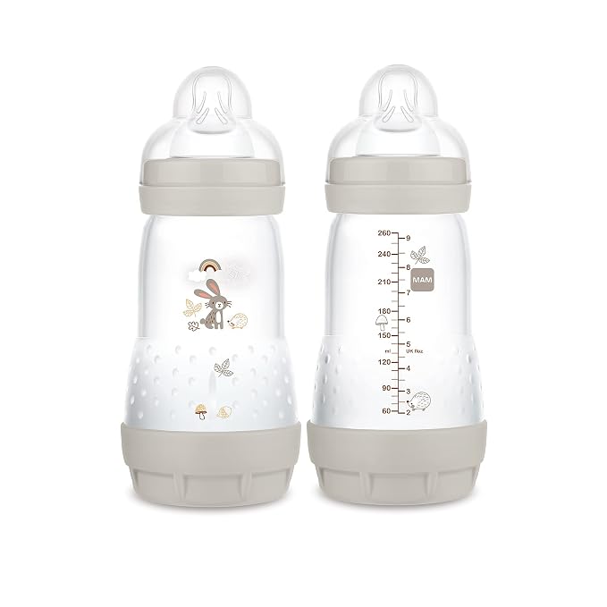 MAM Easy Start Anti-Colic Baby Bottle 9 oz, Medium Flow, Breastfeeding-Like by MAMBabyUSA