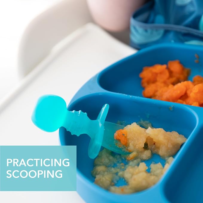 Bumkins Baby Utensils Set, Chewtensils Silicone Spoons - Image 4