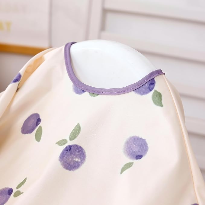 Happy Flute Long Sleeve Baby Bib-Mess Proof Baby Feeding Bibs - Image 8