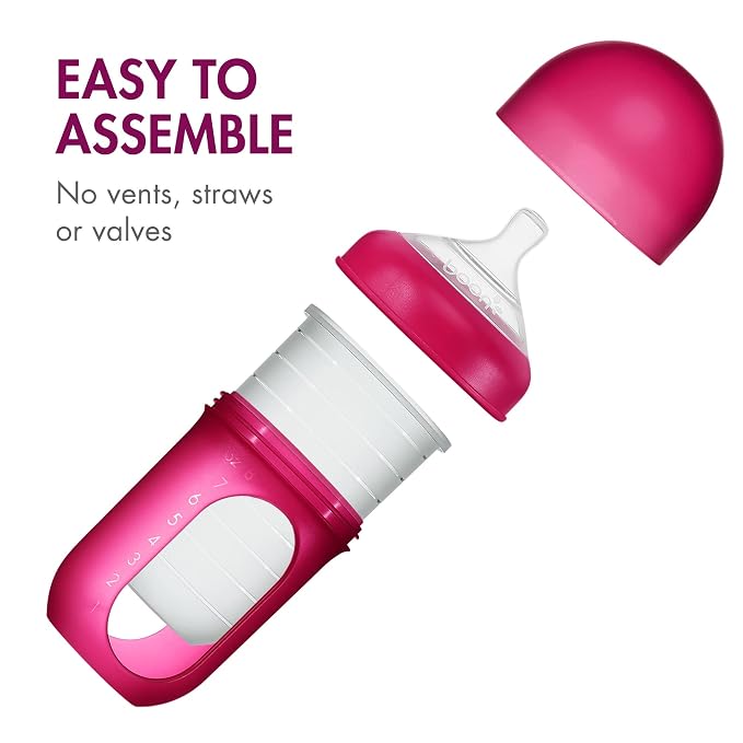 Boon Nursh Reusable Silicone Pouch Baby Bottles - Image 3
