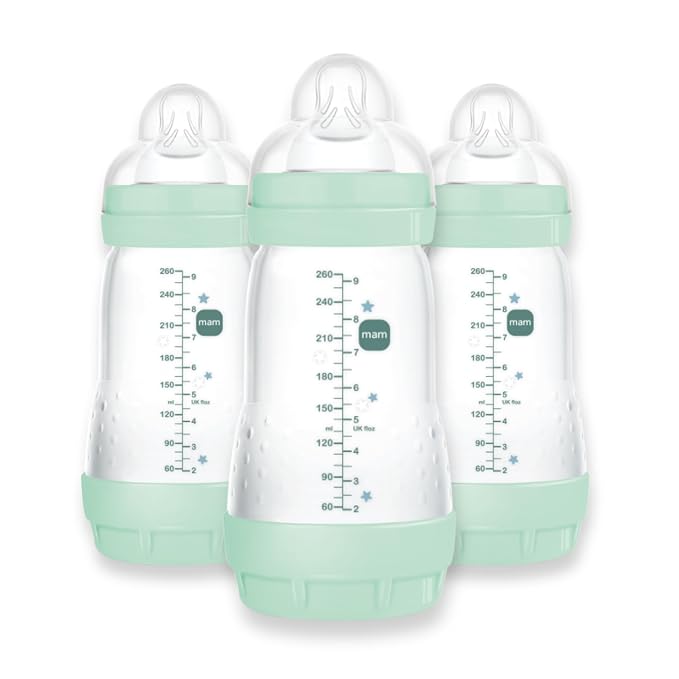 MAM 9oz Easy Start Anti-Colic Baby Bottles, Medium Flow, Breastfeeding-Like by MAMBabyUSA