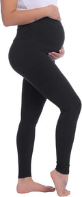 Joyaria Maternity Leggings Over The Belly Cotton Pregnancy Tight Pants Stretchy by Joyaria