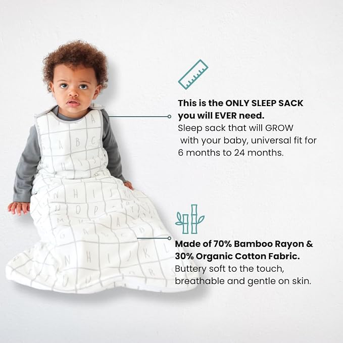 Tealbee Grow with Baby Sleep Sack – Adjustable Fit 6–24 Months - Image 2