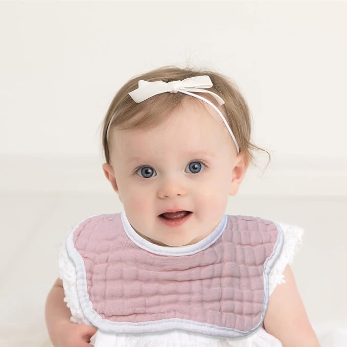 Muslin Baby Bibs for Drooling and Teething Newborn Drool Bibs for Baby Girl Boy - Image 6