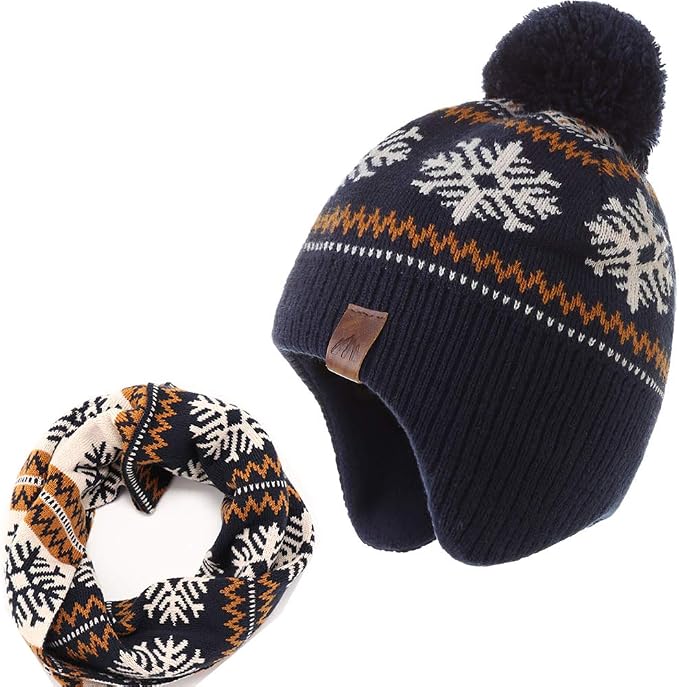 LMLALML Boys Winter Hat Earflap Knitted Beanie by LMLALML