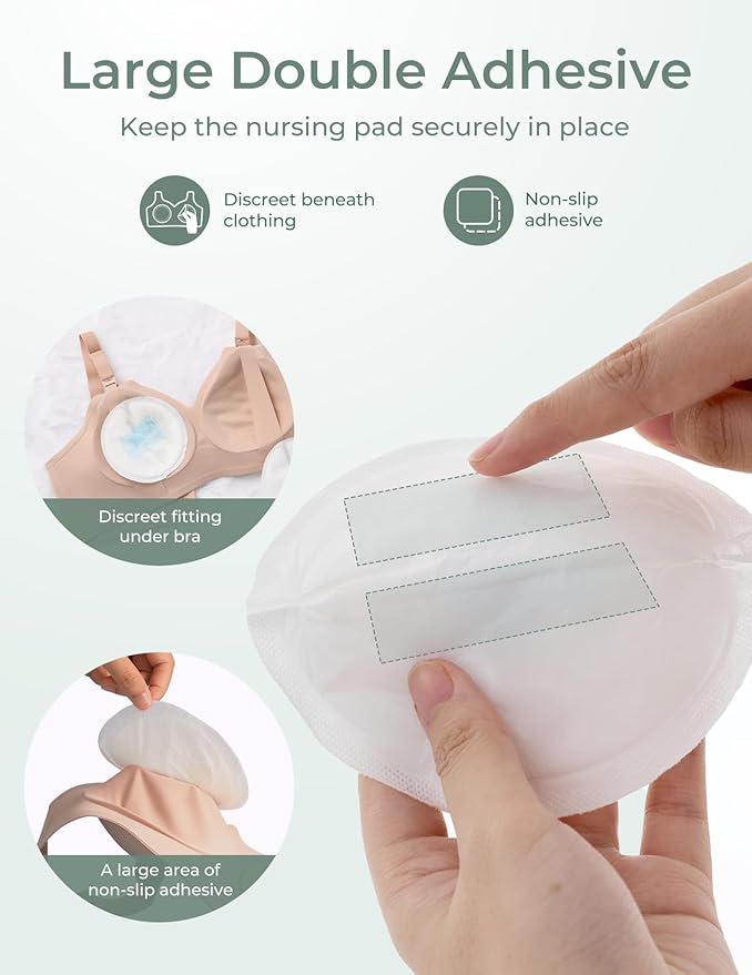 Momcozy Bamboo Disposable Nursing Pads, Advanced Blue Core - Image 6