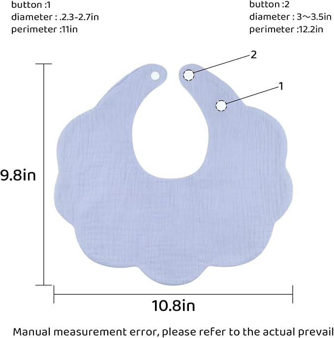 Muslin Baby Bibs for Drooling and Teething Newborn Drool Bibs for Baby Girl Boy - Image 2