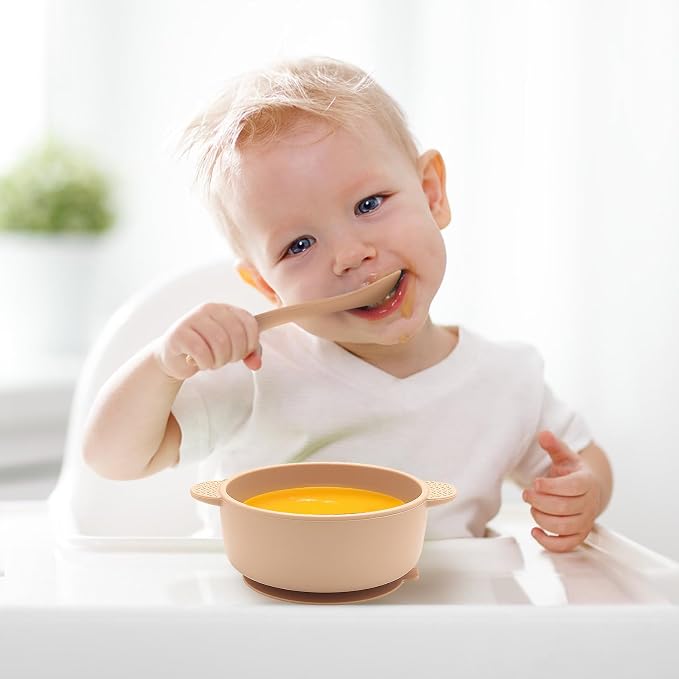 Baby Bowls with Suction, 3 Pack Baby Led Weaning Supplies, Soft Silicone Food - Image 4