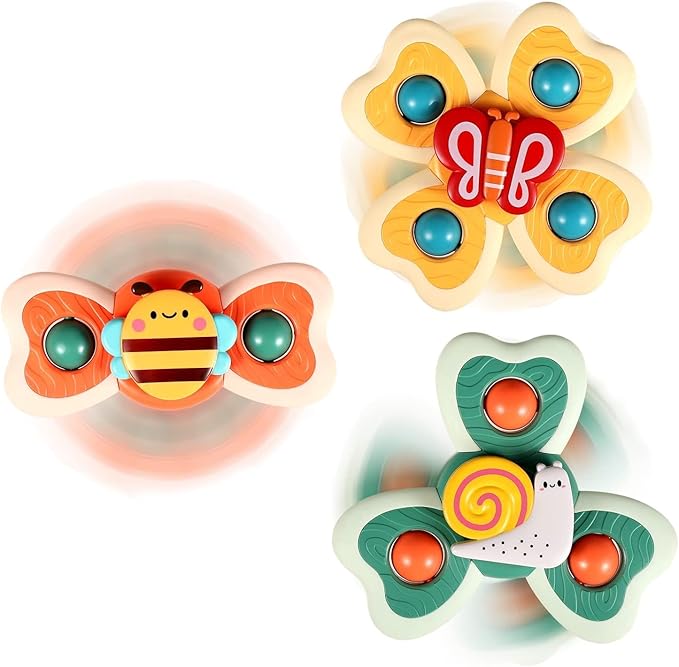 ALASOU 3PCS Suction Cup Spinner Toys by ALASOUdedicatedforbabies