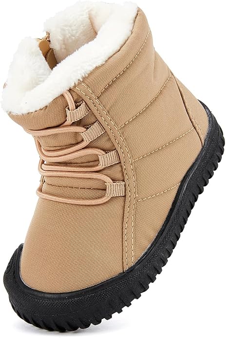 BMCiTYBM Toddler Baby Snow Boots Winter Shoes Boys Girls Cold Weather Baby Faux - Image 3