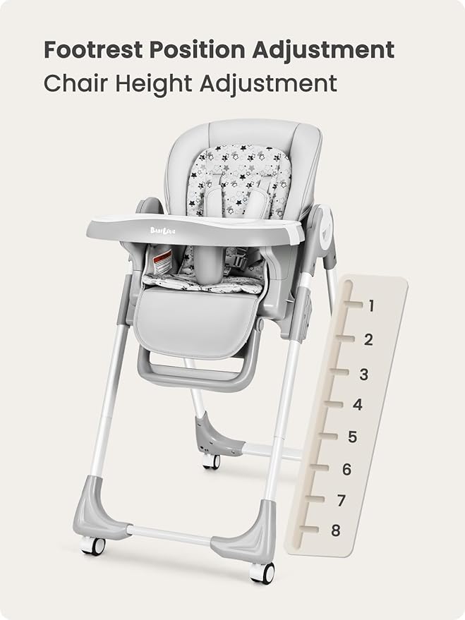 Foldable High Chair with Soft Cushion, High Chairs - Image 3
