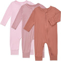 Aablexema Baby Footless Pajamas Rayon 3pcs Unisex Infant Zipper Romper by Aablexema