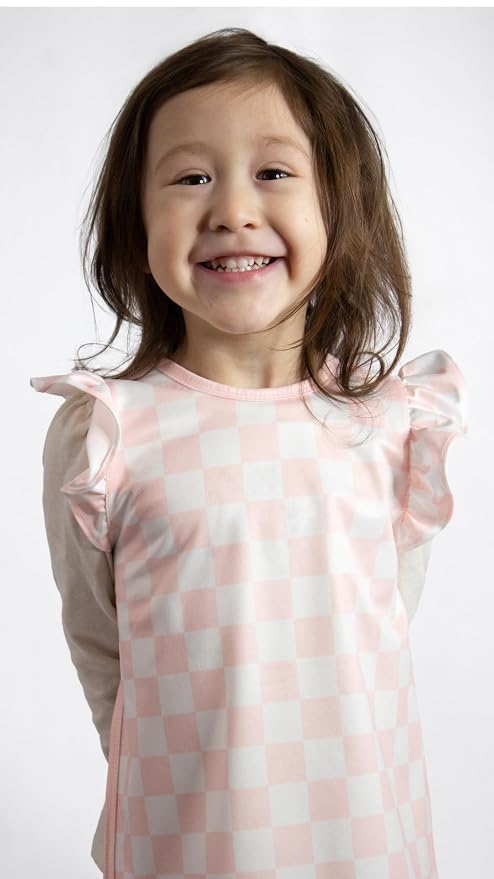BapronBaby Pink Flutter Checkerboard Bapron - Image 6