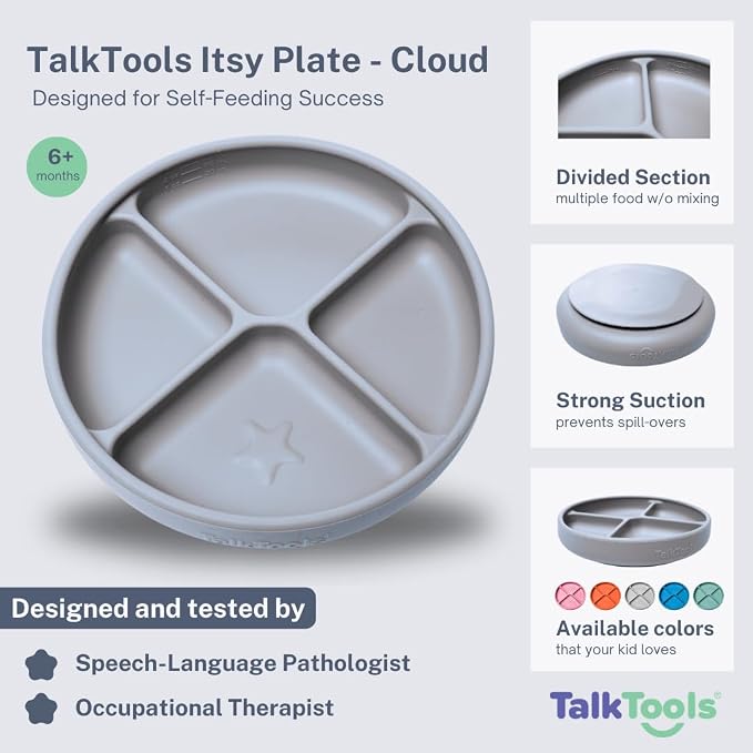TalkTools Itsy Plate Must-Have Silicone Baby Plates - Image 3