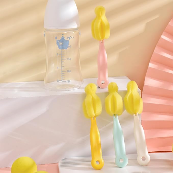Sponge Bottle Brush 6PCS Sponge Nipple Brushes Baby Bottle Nipple Cleaning - Image 8