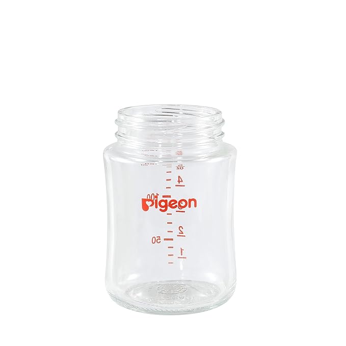 Pigeon Glass Nursing Bottle Wide Neck, Nurture & Nest, Anti-Colic, Streamlined - Image 3