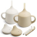 Moonkie Silicone Baby Sippy Cups | 3 Stages Training Cup Straw Cup by Moonkie