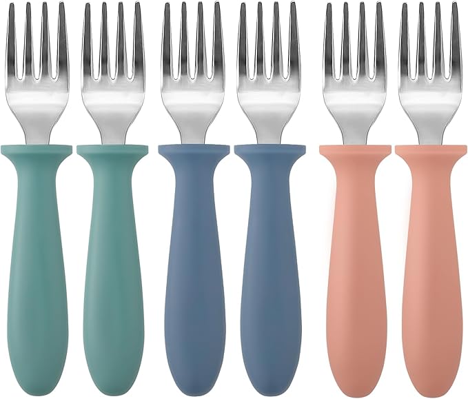 Pimoys 6-Pack Stainless Steel Toddler Forks Baby & Kids Utensils by PimoysLivingNecessities