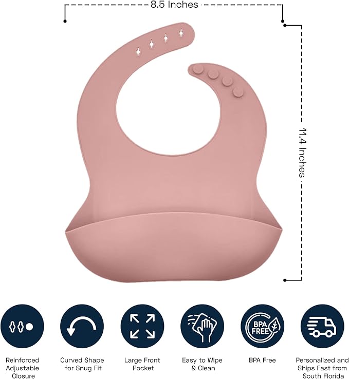 Personalized Silicone Bib and Spoon Set - Image 4