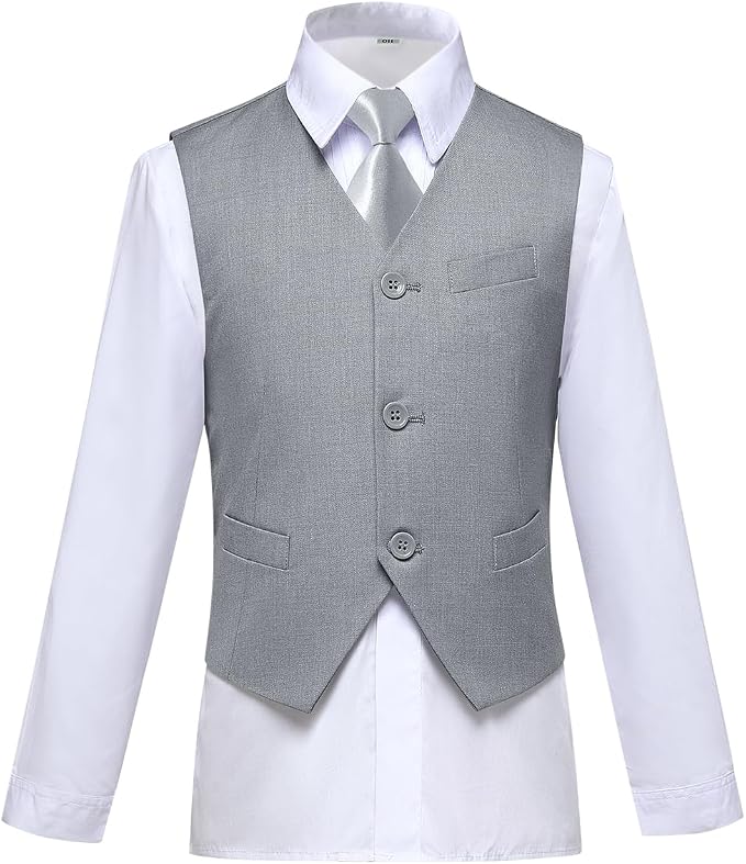 Visaccy Boys Suits Slim Fit Dress Clothes Ring Bearer Outfit - Image 3