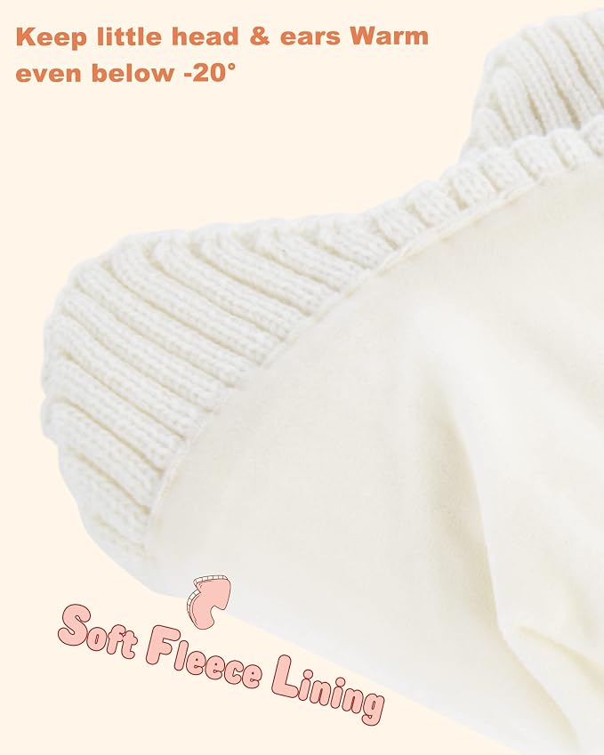 Baby Beanie Fleece Lined Toddler Winter Hat - Image 3
