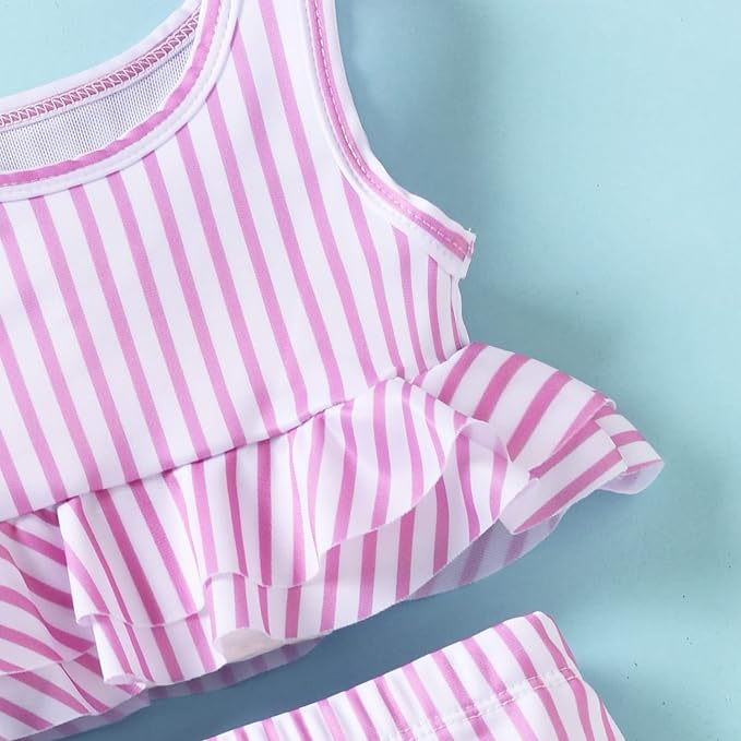 Aalizzwell Toddler Baby Girl Bathing Suit Two Piece Swimsuit Bikini Beach Wear - Image 5