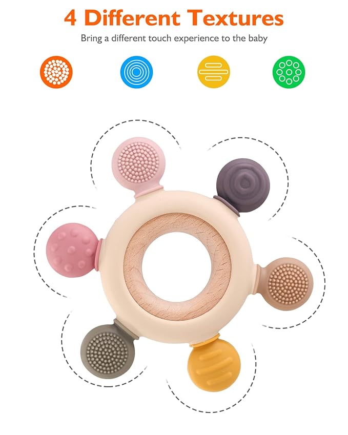 akolik Baby Teething Toys, Teething Relief Toy, BPA Free Baby Chew Toys Infant - Image 5