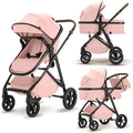 2 in 1 Baby Stroller, High Landscape Infant Stroller Pram Foldable Pushchair by wisesonle