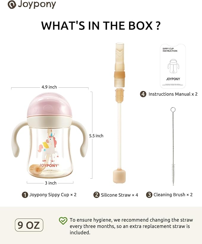 Sippy Cups for Toddlers 1-3, Spill Proof Weighted Straw Cup - Image 6