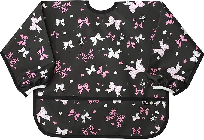 Long Sleeve Waterproof Bib for Toddlers – Feeding Smock for Baby Mealtime by Plie