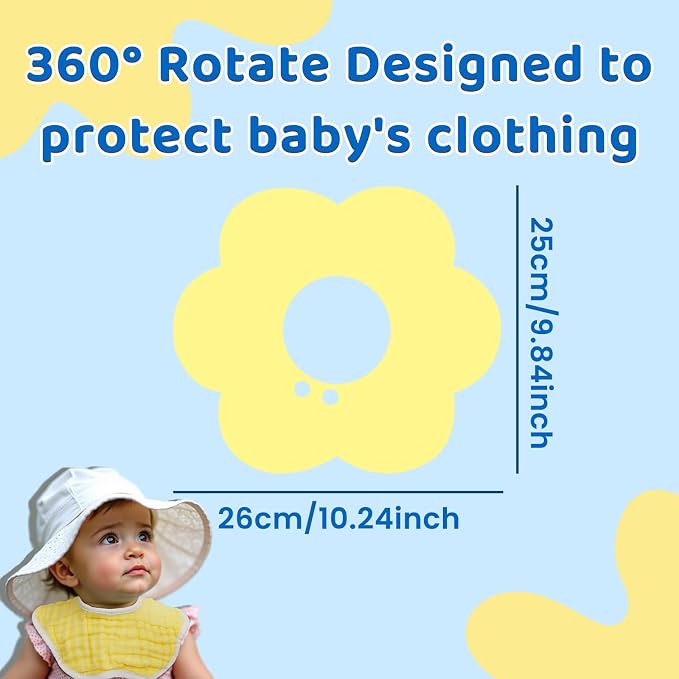 EllieHouse Baby Bibs for Girls Boys 10Pack Muslin Drool Teeth Drooling Teething - Image 4