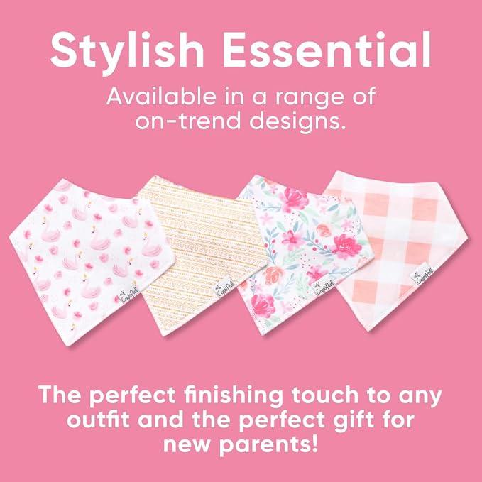 Copper Pearl 4 Pack Soft Cotton Baby Bibs - Image 6