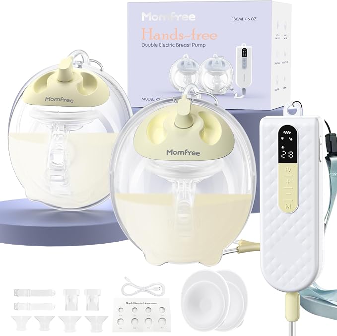 Breast Pump Hands Free K3 Updated, Wearable Breastfeeding Pump by Momfree