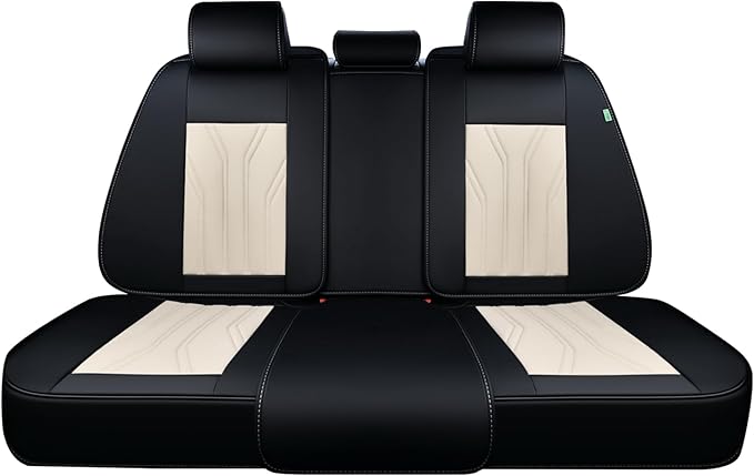 FLORICH Rear Seat Covers Leather Car Seat Covers Waterproof Back Seat Cover by FLORICH