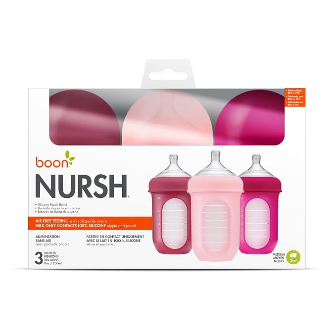 Boon Nursh Reusable Silicone Pouch Baby Bottles - Image 7