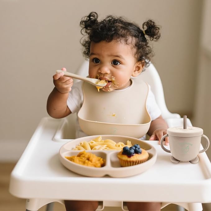 10-Piece Silicone Baby Feeding Set – BPA-Free, Spill-Proof Suction Plate - Image 4