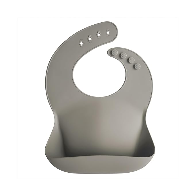 mushie Silicone Baby Bib | Adjustable Fit Waterproof Bibs by mushie
