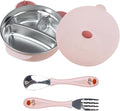 Stainless Steel Baby Feeding Bowl, Toddler Suction Plate by ufengke