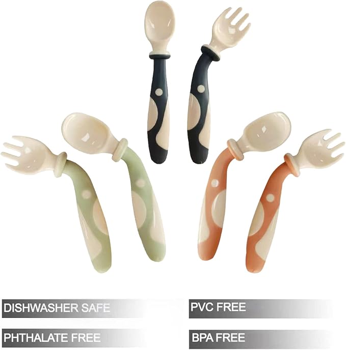 PandaEar Baby Bendable Spoons and Forks set 6 Pack| Training Learning - Image 5