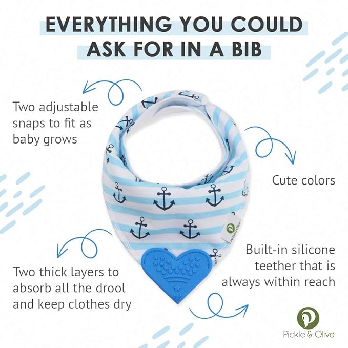Pickle & Olive Bandana Teething Bibs - Image 3