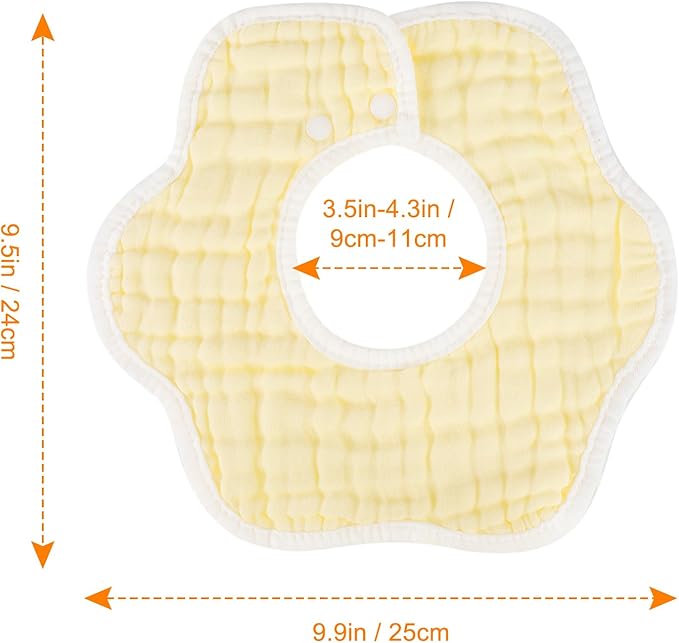 Accmor Muslin Baby Drool Bibs 6 Pack Baby Bandana Drool Bibs Soft Cotton Baby - Image 3