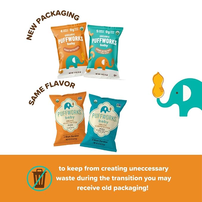 Puffworks Baby Organic Almond Butter Puffs, - Image 8