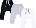 SOBOWO Newborn Baby Boy Girl 3-Pack Joggers Infant Baby Cotton Harem Pants by SOBOWO